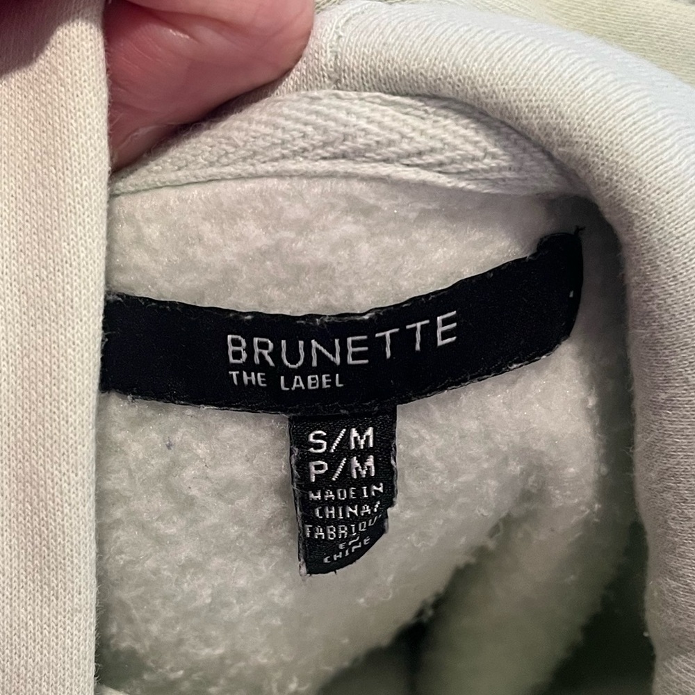 BRUNETTE the Label “BLONDE” Hoodie – S/M – Light Mint Green - Picture 4 of 8